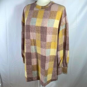First Love Checkered, Multi Colored Tunic.